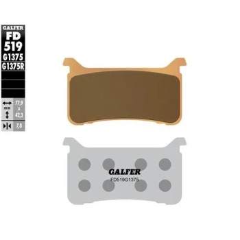 pastillas de freno moto galder sinter sport fd519g
