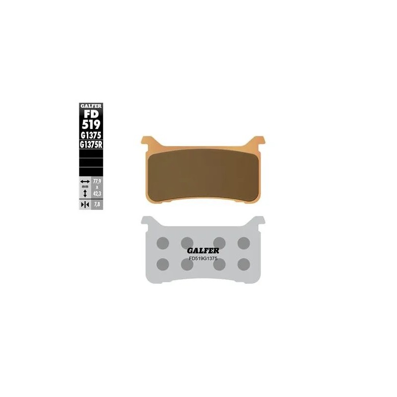 pastillas de freno moto galder sinter sport fd519g