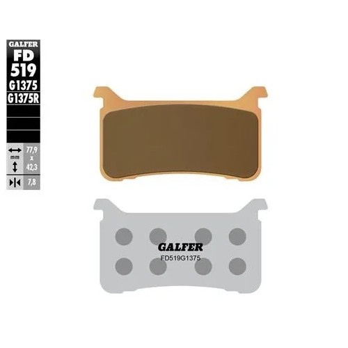 pastillas de freno moto galder sinter sport fd519g