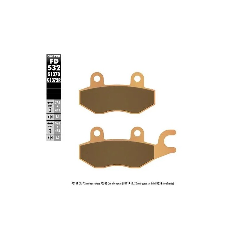 pastillas de freno moto galfer sinter sport r fd53