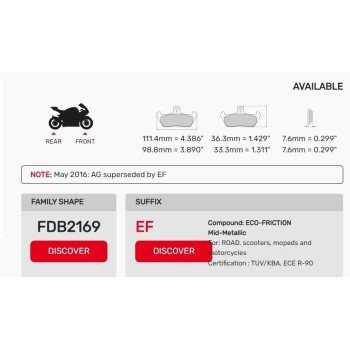pastilla ferodo eco friccion fd298 fa375 797 07ho56 2