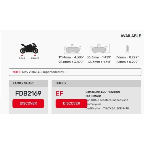 pastilla ferodo eco friccion fd298 fa375 797 07ho56