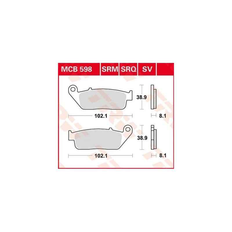 pastillas de freno moto trw mcb598