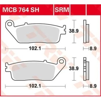 pastillas de freno moto trw mcb764sh 2