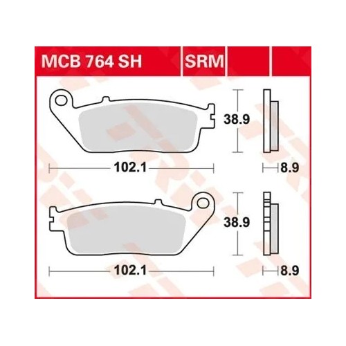 pastillas de freno moto trw mcb764sh