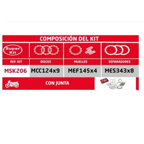 super kit de embrague cbf cbr cb hornet