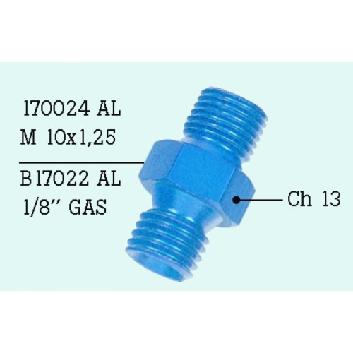 adaptador m10x1 aluminio frentubo 170024al bl