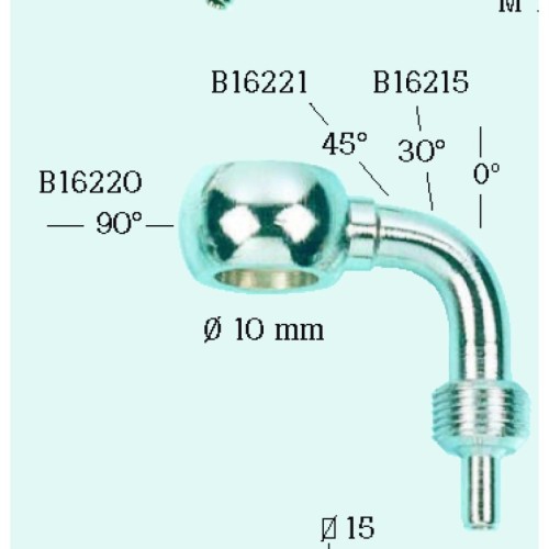 banjo de moto 45o recuperable frentubo b16221