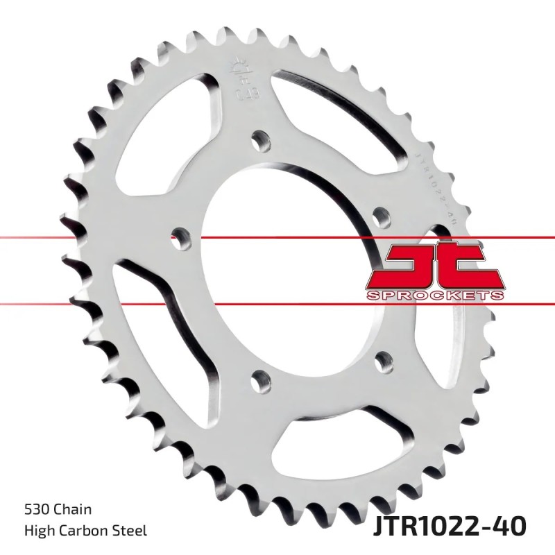 corona moto jt sprockets de acero de 40 dientes p 530 jtr1022 40