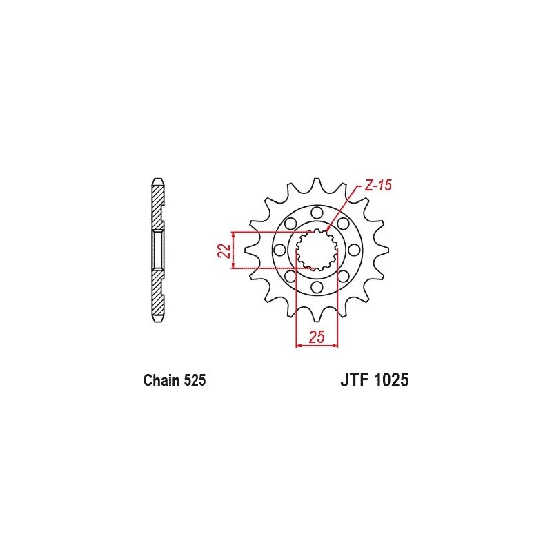 pinon jt sprockets royal enfield himalayan continental jtf1025 15