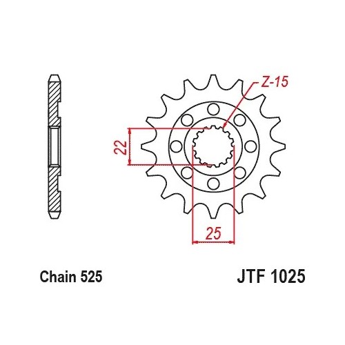 pinon jt sprockets royal enfield himalayan continental jtf1025 15