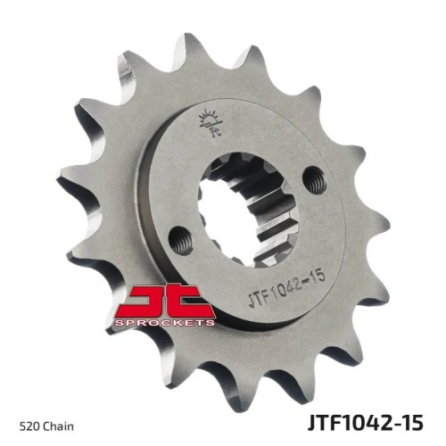 pinon de moto jt sprockets acero 15 dientes p 520 jtf1042 15