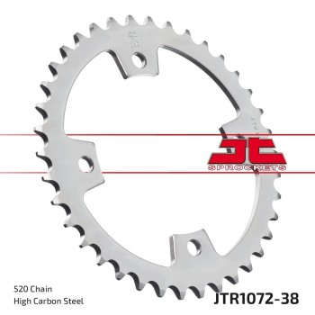 corona moto jt sprockets de acero de 38 dientes jtr1072 38