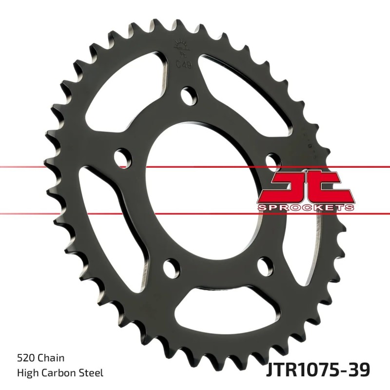 corona moto jt sprockets de acero de 39 dientes jtr1075 39