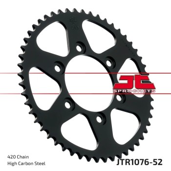 corona moto jt sprockets de acero de 52 dientes jtr1076 52