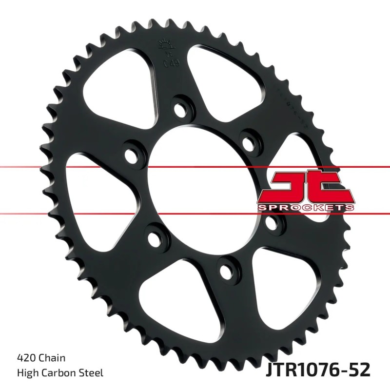 corona moto jt sprockets de acero de 52 dientes jtr1076 52