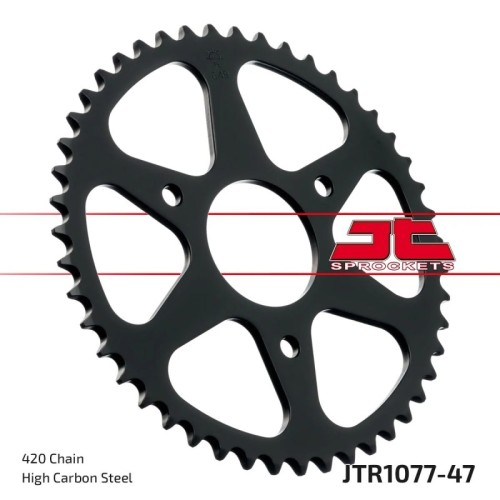 corona moto jt sprockets de acero de 47 dientes jtr1077 47