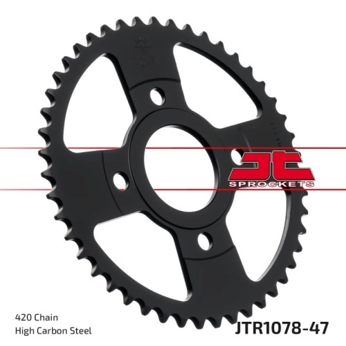 corona moto jt sprockets de acero de 47 dientes jtr1078 47