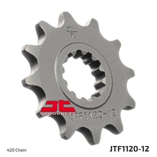 pinon de moto jt sprockets acero 12 dientes p 420 jtf1120 12