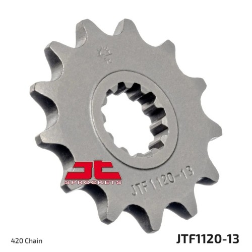 pinon de moto jt sprockets acero 13 dientes p 420 jtf1120 13