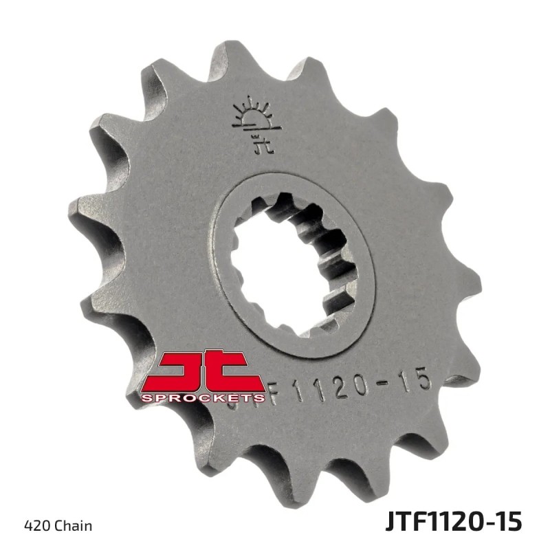 pinon de moto jt sprockets acero 15 dientes p 420 jtf1120 15