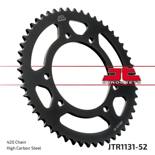 corona moto jt sprockets de acero de 52 dientes jtr1131 52