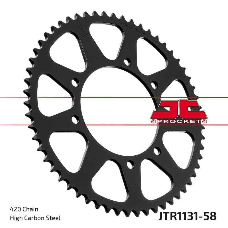 corona moto jt sprockets de acero de 58 dientes jtr1131 58