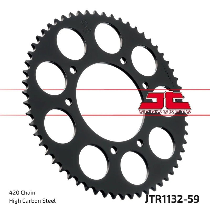 corona moto jt sprockets de acero de 59 dientes jtr1132 59
