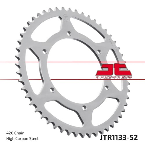 corona moto jt sprockets de acero de 52 dientes jtr1133 52