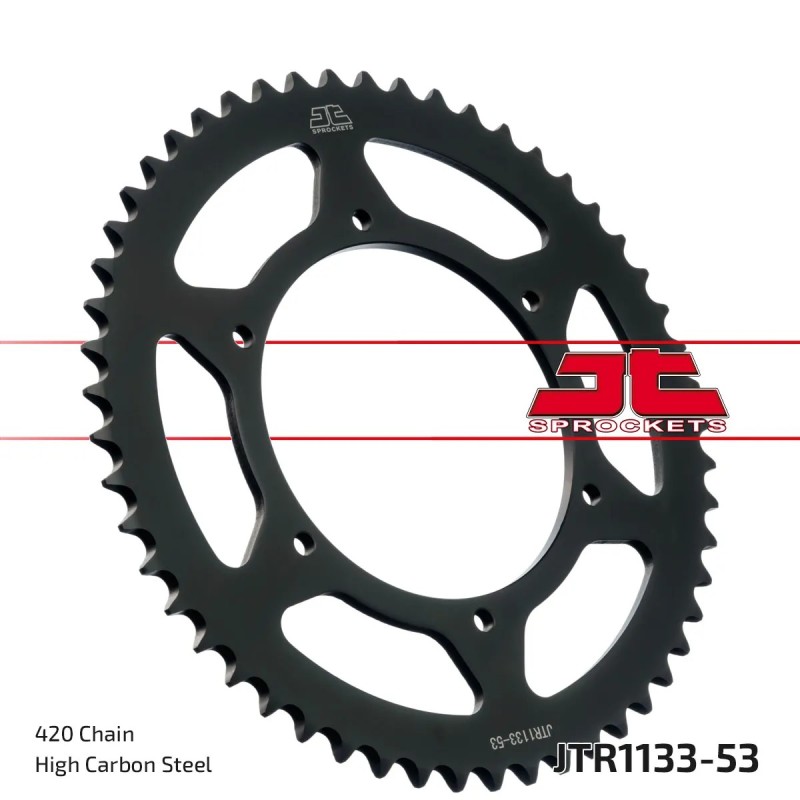corona moto jt sprockets de acero de 53 dientes jtr1133 53