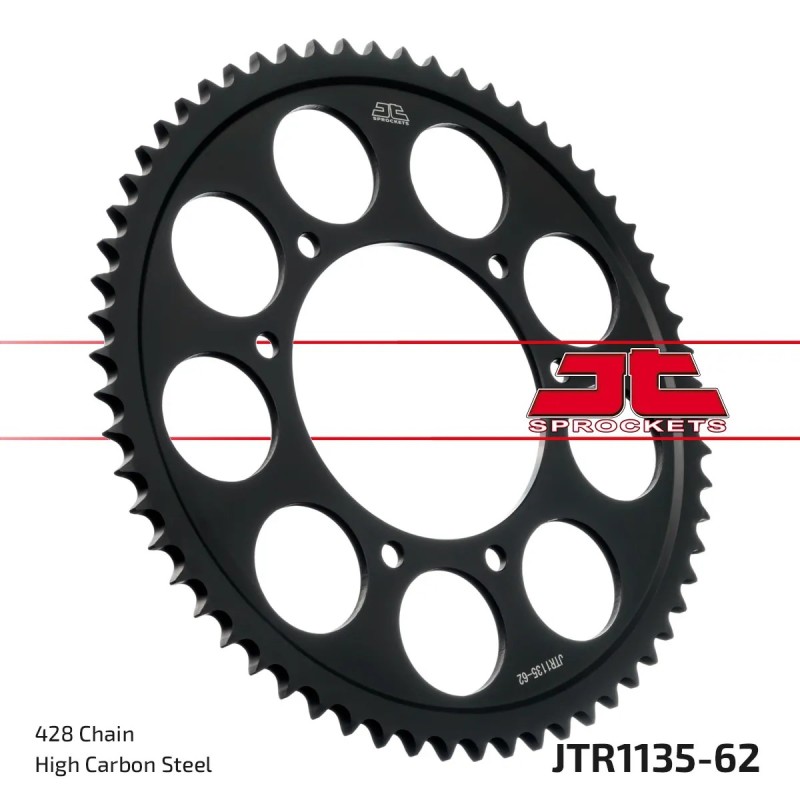 corona moto jt sprockets de acero de 62 dientes jtr1135 62