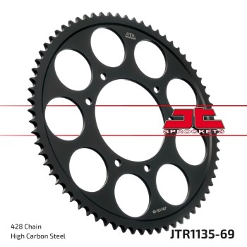 corona moto jt sprockets de acero de 69 dientes jtr1135 69