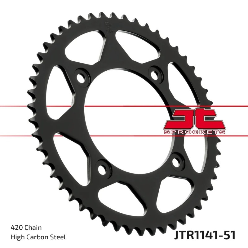 corona moto jt sprockets de acero de 51 dientes jtr1141 51