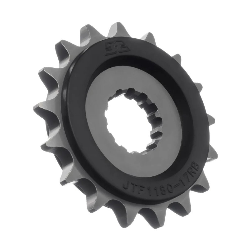 pinon moto jt sprockets acero con goma 17 dientes p 530 jtf1180 17rb