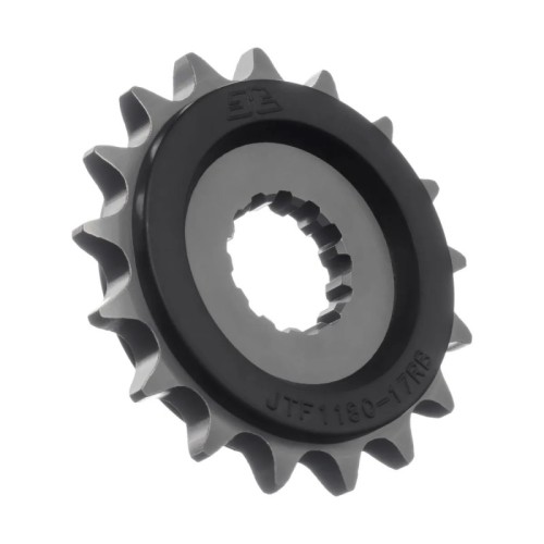 pinon moto jt sprockets acero con goma 17 dientes p 530 jtf1180 17rb