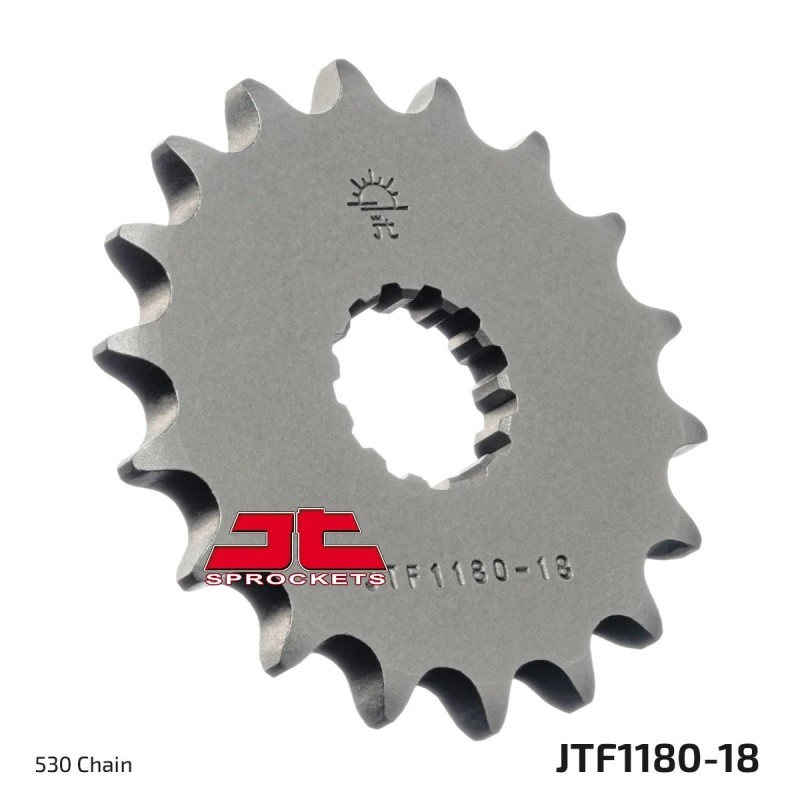 pinon de moto jt sprockets acero 18 dientes p 530 jtf1180 18
