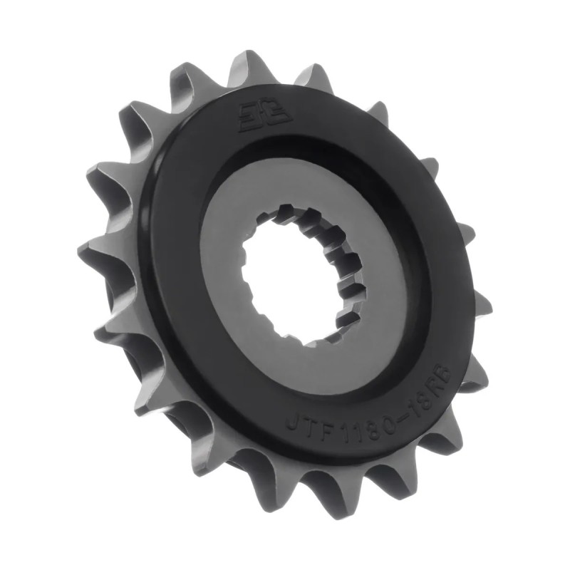 pinon moto jt sprockets acero con goma 18 dientes p 530 jtf1180 18rb