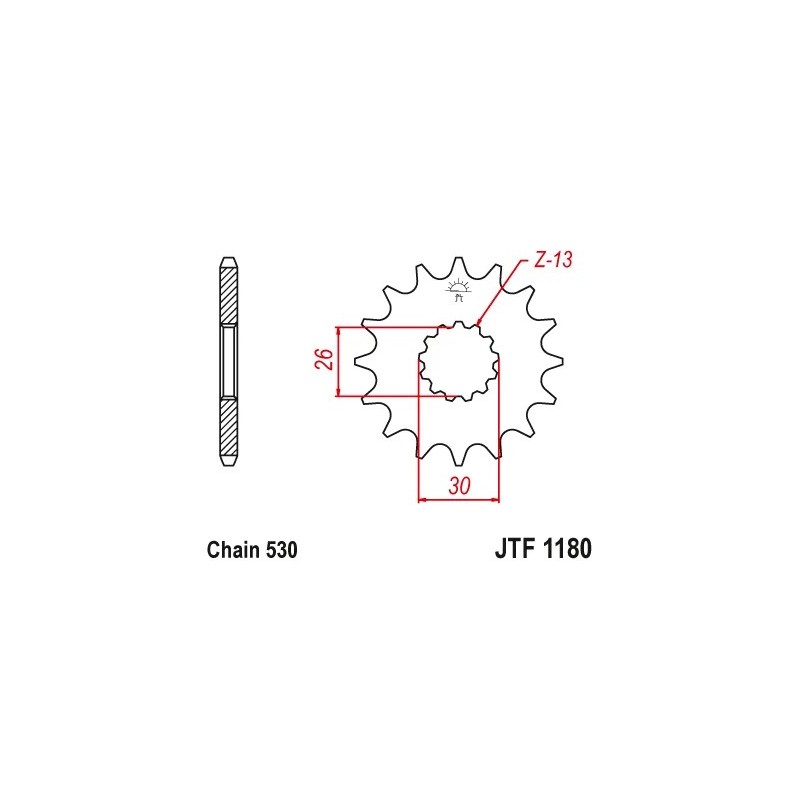 pinon de ataque 19 dientes paso 530 jtf1180