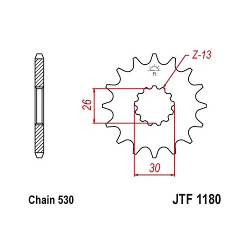 pinon de ataque 19 dientes paso 530 jtf1180