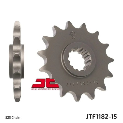 pinon de moto jt sprockets acero 15 dientes p 525 jtf1182 15