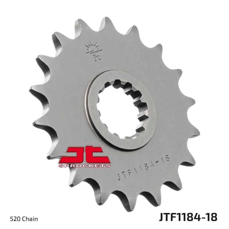 pinon de moto jt sprockets acero 18 dientes p 520 jtf1184 18