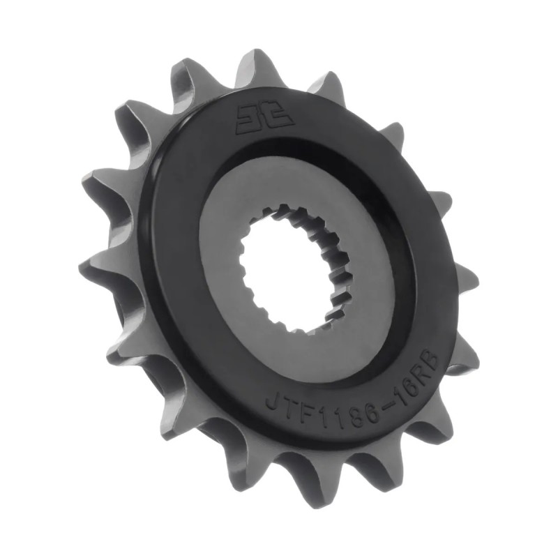 pinon de moto jt sprockets con goma 16 dientes p 525 jtf1186 16rb