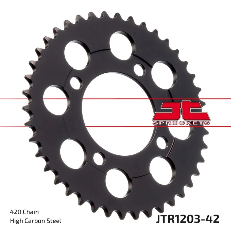 corona moto jt sprockets de acero de 42 dientes jtr1203 42