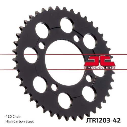 corona moto jt sprockets de acero de 42 dientes jtr1203 42