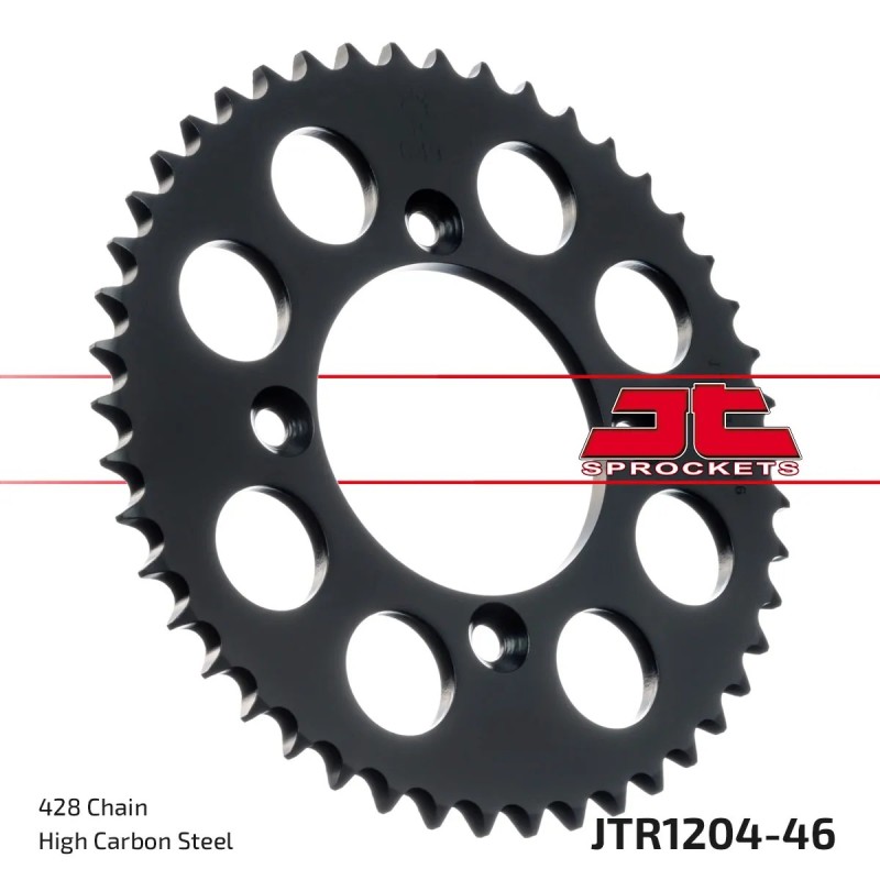 corona moto jt sprockets de acero de 46 dientes jtr1204 46
