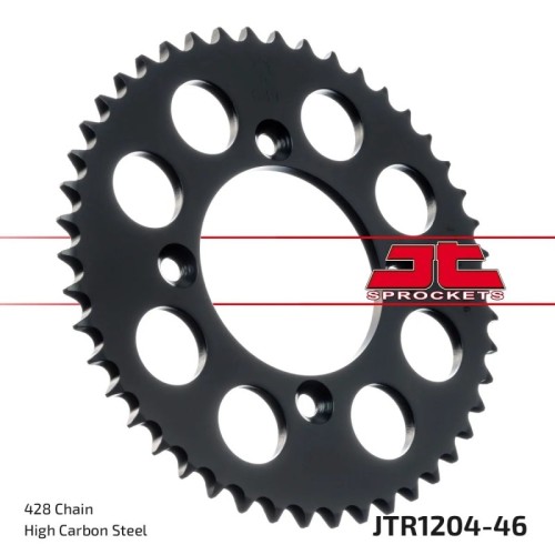 corona moto jt sprockets de acero de 46 dientes jtr1204 46