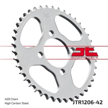 corona moto jt sprockets de acero de 42 dientes jtr1206 42