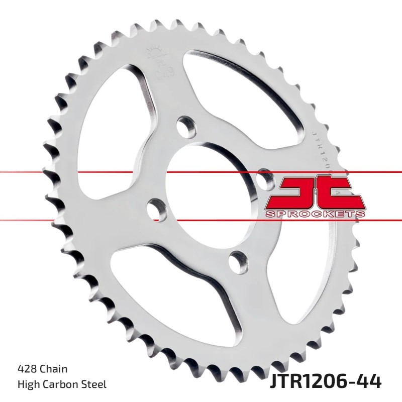 corona moto jt sprockets de acero de 44 dientes jtr1206 44