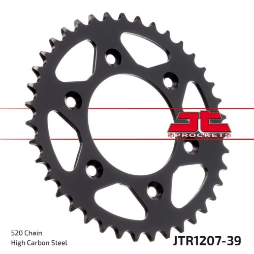 corona moto jt sprockets de acero de 39 dientes jtr1207 39