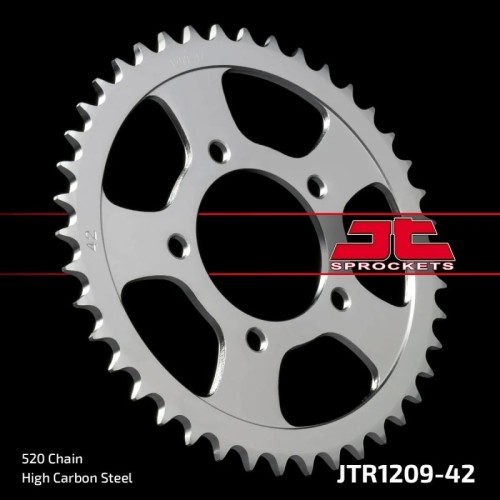 corona moto jt sprockets de acero de 42 dientes jtr1209 42